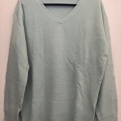 ［GU］春色ニット②ミントグリーンLの画像