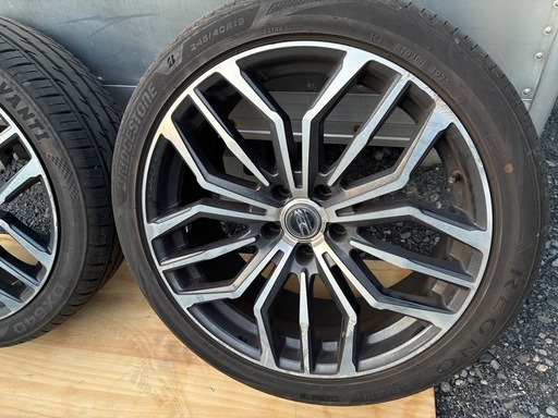ホイールタイヤ　4本セット　ブロッケン　19インチ　アルファード　ヴェルファイア　245/40R19
