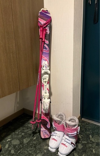 女の子スキーセットブーツ22.0cm（20.0cmの子がちょうど良いかと思い