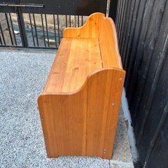 収納付き 木製ベンチ（座面開閉タイプ）の画像