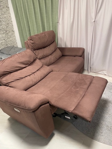 値下げ⭐︎早い者勝ち美品リクライニングソファー左右USB付き