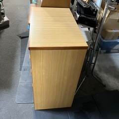 石2601-242 木目調　引き出し式4段チェスト　キズ汚れ有りの画像
