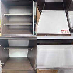 I661 🌈 ジモティー限定価格！ 入江木工所 キッチンボード 食器棚 マーセルⅡ120 ⭐ クリーニング済の画像