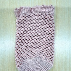 ミニペットボトルカバー　ピンクラメの画像