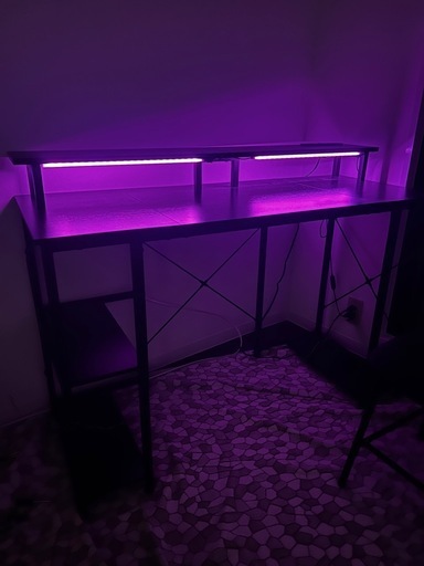 受取決定しました【LEDライト付き】ゲーミングデスク120cm