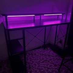 受取決定しました【LEDライト付き】ゲーミングデスク120cmの画像