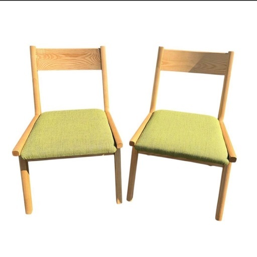 【北欧風：美品】ダイニングチェア　ローチェア　グリーン セット販売　① 北欧風：美品】ダイニングチェアローチェアグリーン セット販売 (K.S