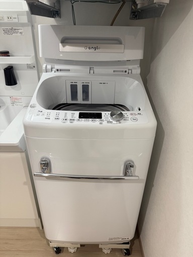 ほぼ新品！】7K洗濯機(保証書付)e-angle(ANG-WM-C70-W) (海が綺麗とこ