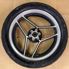【希少貴重】GSX750S Ⅱ型刀用純正16インチホイール　100/90-16タイヤ付　カタナ2型　流用　gsx1100sの画像