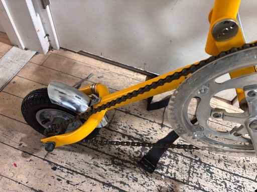エクスウォーカーEXWALKER 折りたたみ自転車 イエロースタンド付き