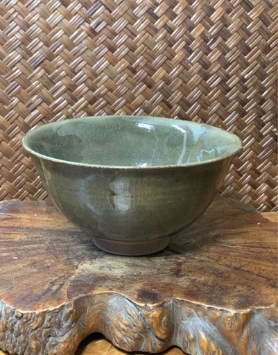 茶道具】虫明焼 曙窯 造 虫明茶碗 共箱 良品 抹茶器 茶器 抹茶碗 茶