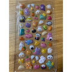 6枚セット 3D 立体 ぷくぷく シールの画像