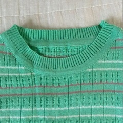 冬の今だけお値下げ【新品】半袖ニット（ミントグリーン）の画像