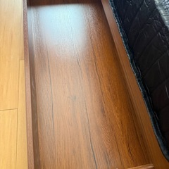 シングルベッド フレーム＋マットレス 引き出し収納付き 木製の画像