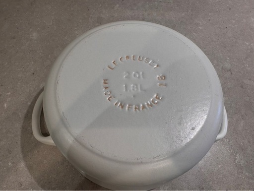 LE CREUSET 両手鍋 ホワイト