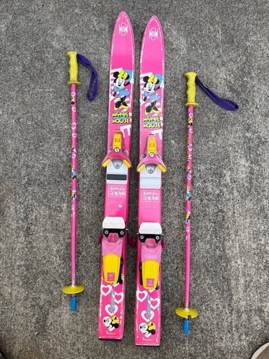 【値下げ】キッズスキー板 130cm ピンク/イエロー 値下げ】キッズスキー板 130cm ピンク/イエロー