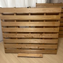 布団干し機能付きすのこベッド 折りたたみ折り畳み国産ひのき製セミダブルサイズの画像