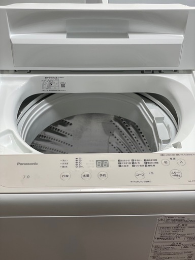 送料・設置込み可?表示価格より10%OFF?　洗濯機　7kg Panasonic 2024年【分解クリーニング済み】