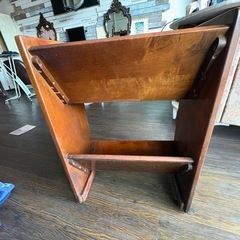 米軍放出品 ヴィンテージ木製ブックシェルフ／GSA刻印あり／店舗什器 の画像