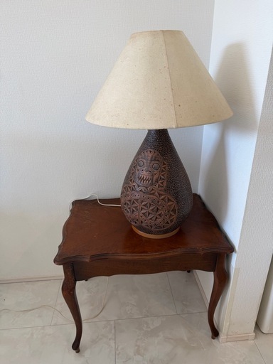 マルニ木工】 猫脚 サイドテーブル 引き出し付 オールドマルニ (あさぎ