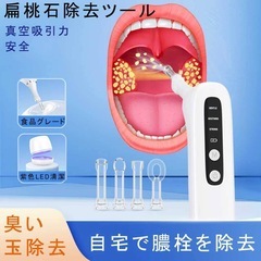 臭い玉除去 膿栓を除去 吸引器 オーラルケア 扁桃石除去ツール USB充電の画像