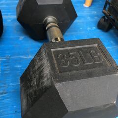 OJM0042S)六角ダンベル 35lb・約15,8kg 中古品【取りに来られる方限定】の画像