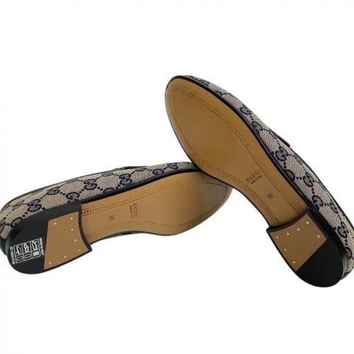 新品未使用 GUCCI ローファーGGキャンバス ホースビット 693213