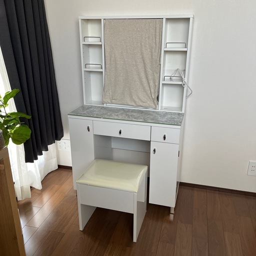 最終値下げ　NITORI ホワイト ドレッサー 鏡台　美品　即購入　椅子付き ニトリ（NITORI） デスクドレッサー(DR011 WH) : ニトリ Yahoo!店