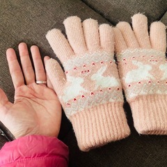 ジュニア用手袋　毛糸の画像