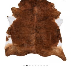 牛革のラグの画像