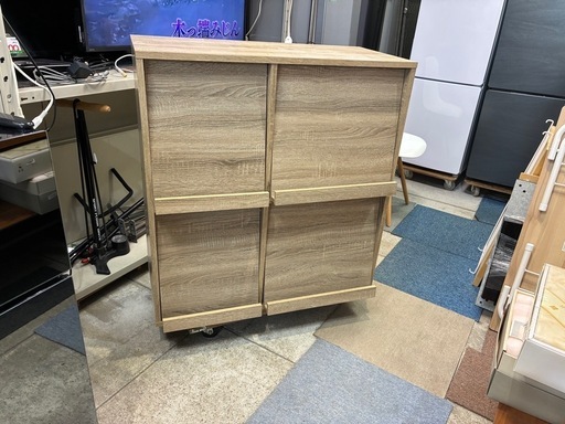 ぼん家具 ディスプレイラック カラーボックス  中古 家具 買取 本棚 フラップ扉 4