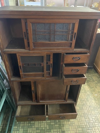 【引取限定】水屋箪笥　昭和レトロ　食器棚