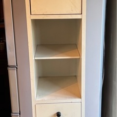 薄型キャビネット　白 の画像