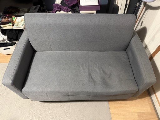 2人掛けソファ 幅110cm グレー（阿佐ヶ谷 引取限定） (ぴすぴす