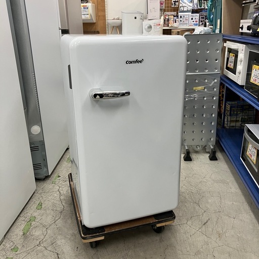 中古品コンフィー1ドア冷蔵庫レトロデザイン2023年製RCD93WHS