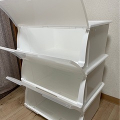 ニトリ 上開き収納ケースx3の画像