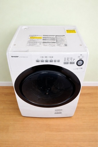 SHARP ドラム式洗濯機 ES-S7D-WL 7.0/3.5kg 2020年