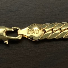 A 18金 刻印 ネックレス チェーン イタリア 実家整理 遺品整理 ゴールド 貴金属の画像