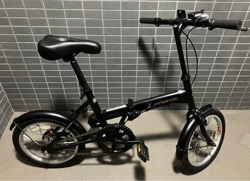 状態良好】キャプテンスタッグ自転車 折りたたみ16インチミニベロ