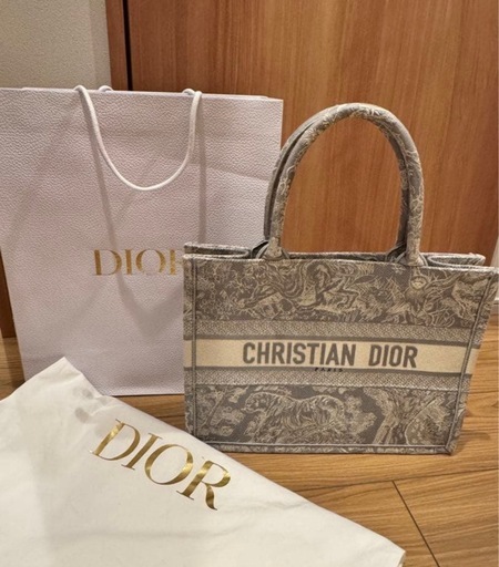 ディオール Dior ブックトート バッグ ミディアム グレー新品未使用