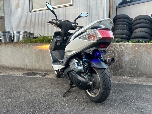 軽整備済み‼️  シグナスx 台湾仕様　白　社外マフラー　配送可能　現車確認可能