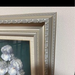 シルバーカラー額縁　デコパージュの画像