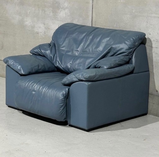 最終SALE マルニ maruni ブルーグレー レザー 3人掛けソファ 最終SALE