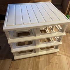 【IRIS】押し入れチェスト 3段 幅74cm 奥行70cm※キャスターなしの画像