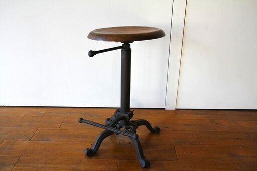 DULTONスツール : BAR STOOL ANTIQUE BLACK (とっしゅん) 龍ケ崎の椅子