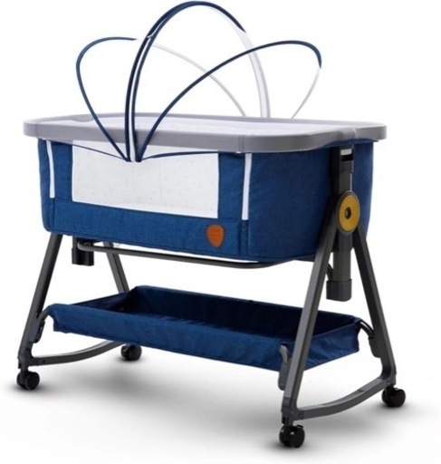 HZDMJ 折りたたみベビーベッド 添い寝 新生児用（0〜24ヶ月） (おお