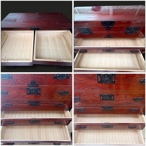 美品／鍵付き】工芸家具 飛鳥 欅箪笥（けやき）和箪笥／民芸箪笥／整理