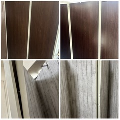 1月末まで キャスター付きパーテーション4連高さ 180cmの画像