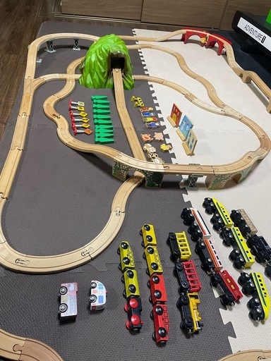 木のレールセット　トーマス　列車　機関車