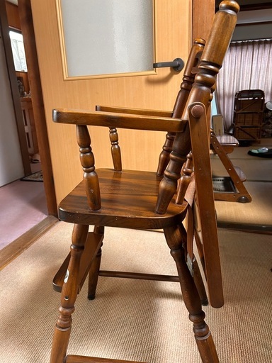 【飛騨の家具】【希少品】木製ベビーチェア